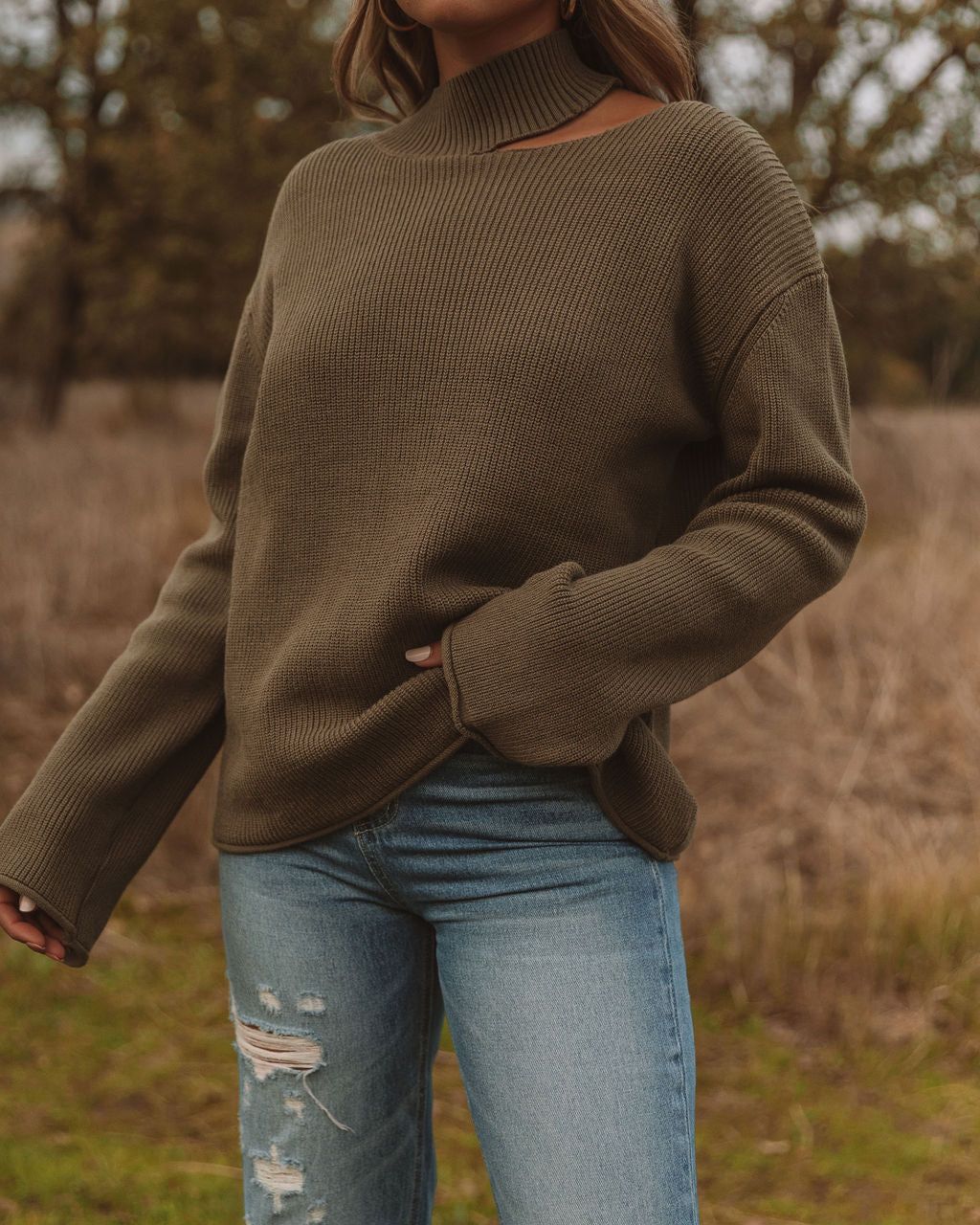 Indulgence Choker Cutout Sweater sold by Vici product image thumbnail 5