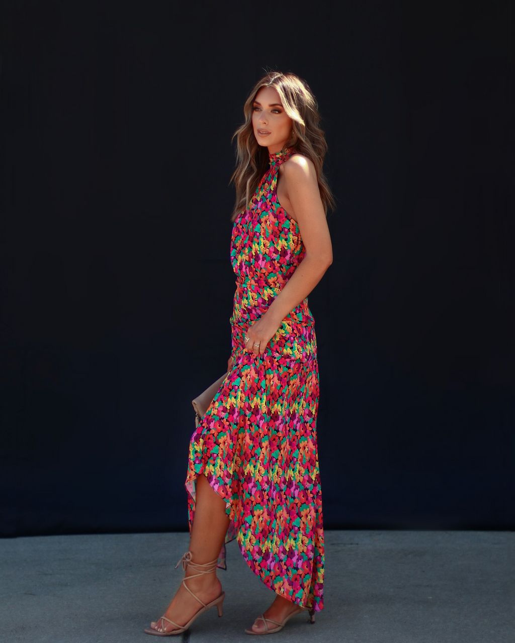 Among The Flowers Halter Midi Dress - FINAL SALE sold by Vici product image thumbnail 6