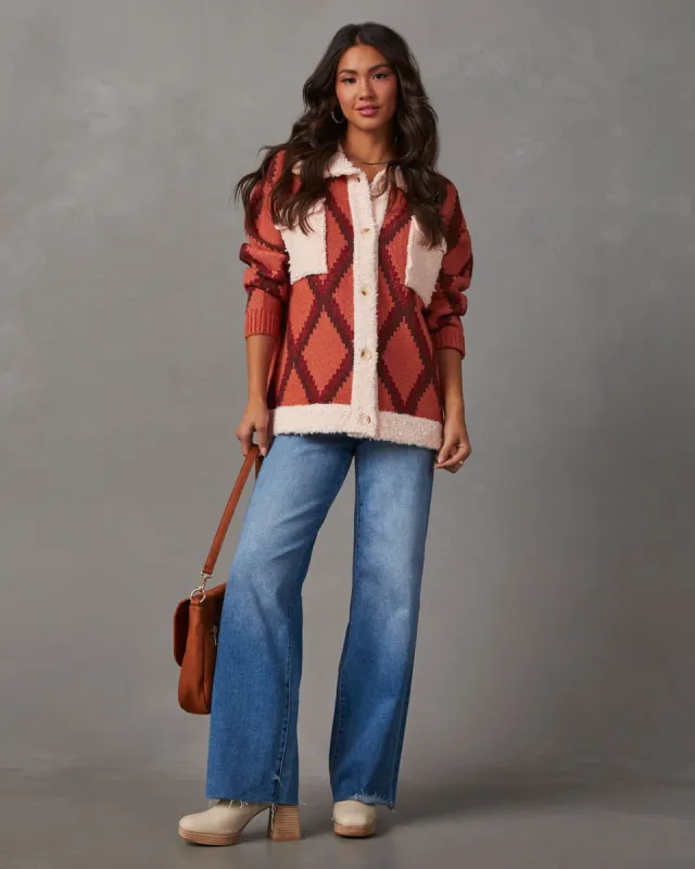 Parkside Patterned Knit Jacket sold by Vici