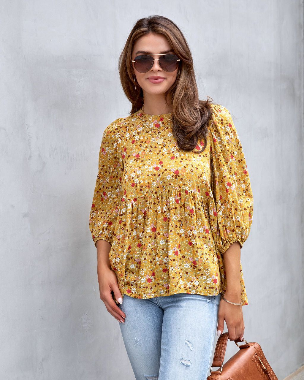 Orchard Adventures Floral Babydoll Top sold by Vici product image thumbnail 2