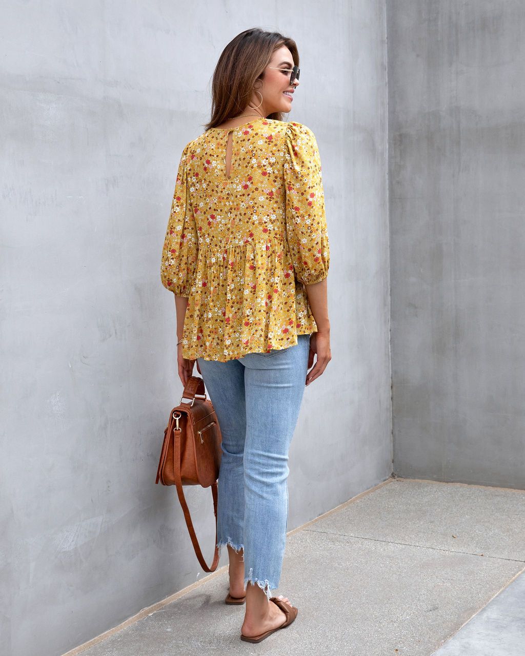 Orchard Adventures Floral Babydoll Top sold by Vici product image thumbnail 3