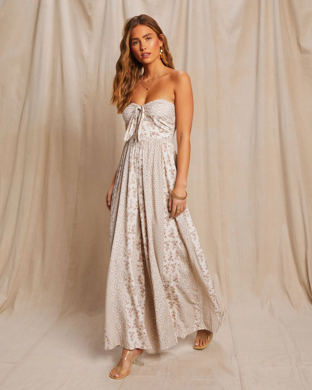 Carmella Strapless Smocked Jumpsuit sold by Vici product image thumbnail 2