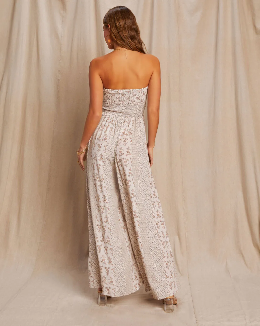 Carmella Strapless Smocked Jumpsuit sold by Vici product image thumbnail 5