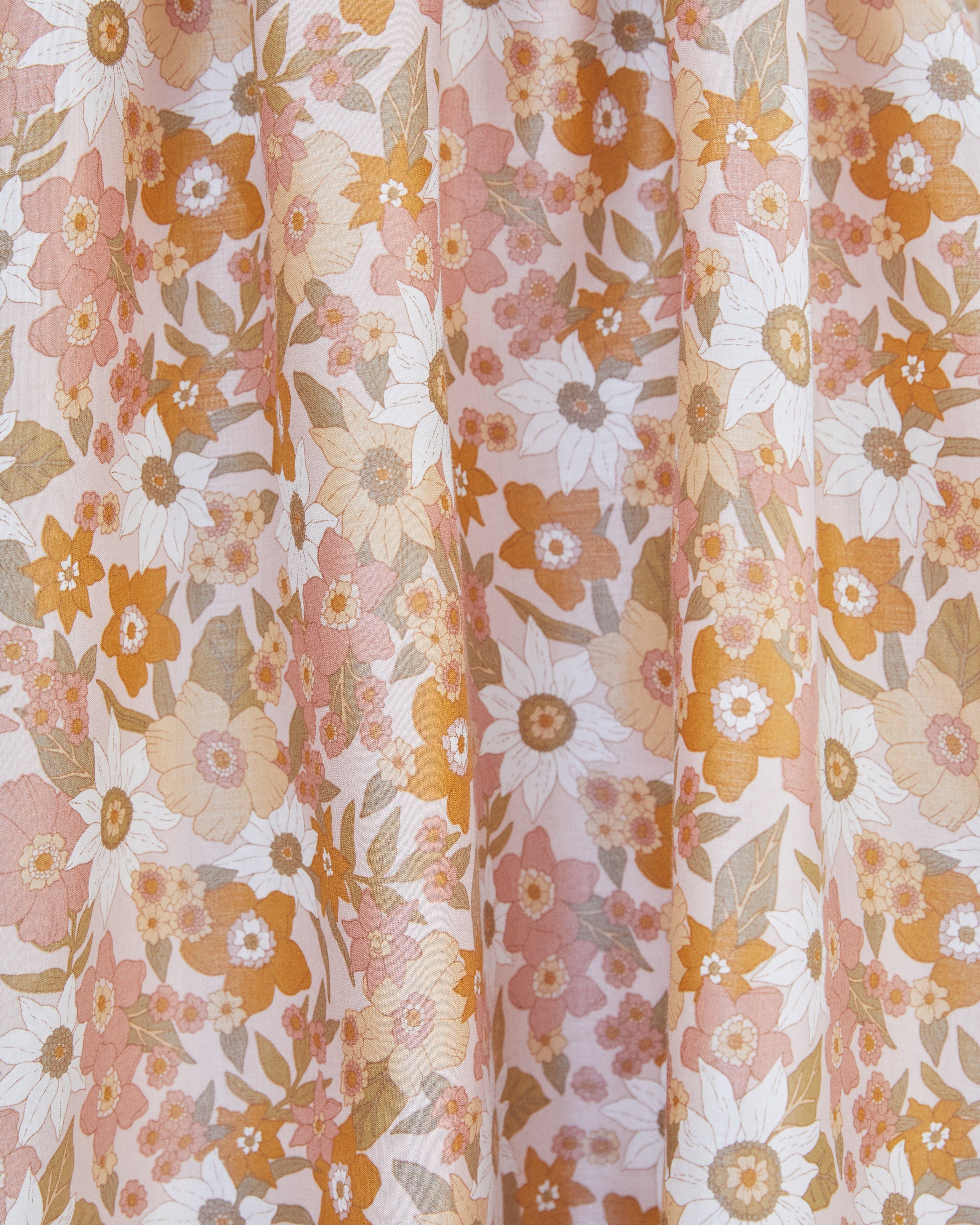 Apricot Floral High Sheen Babydoll Dress - LAST CHANCE sold by Vici product image thumbnail 4