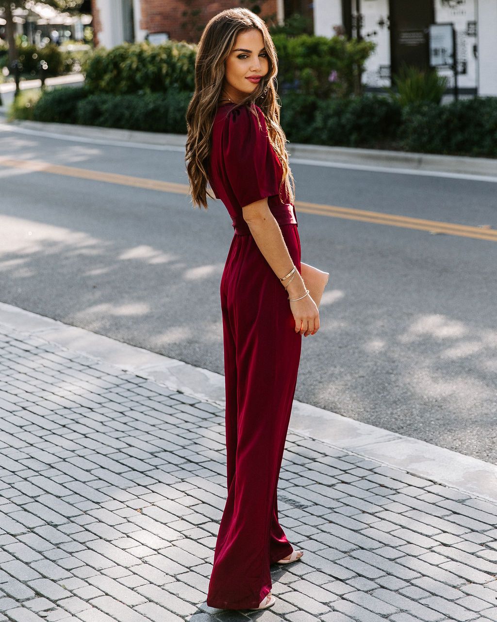 Avril Satin Belted Jumpsuit sold by Vici product image thumbnail 2