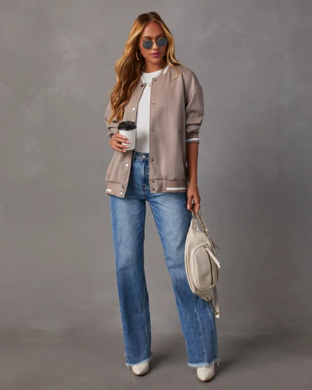 Fulton Varsity Relaxed Bomber Jacket sold by Vici