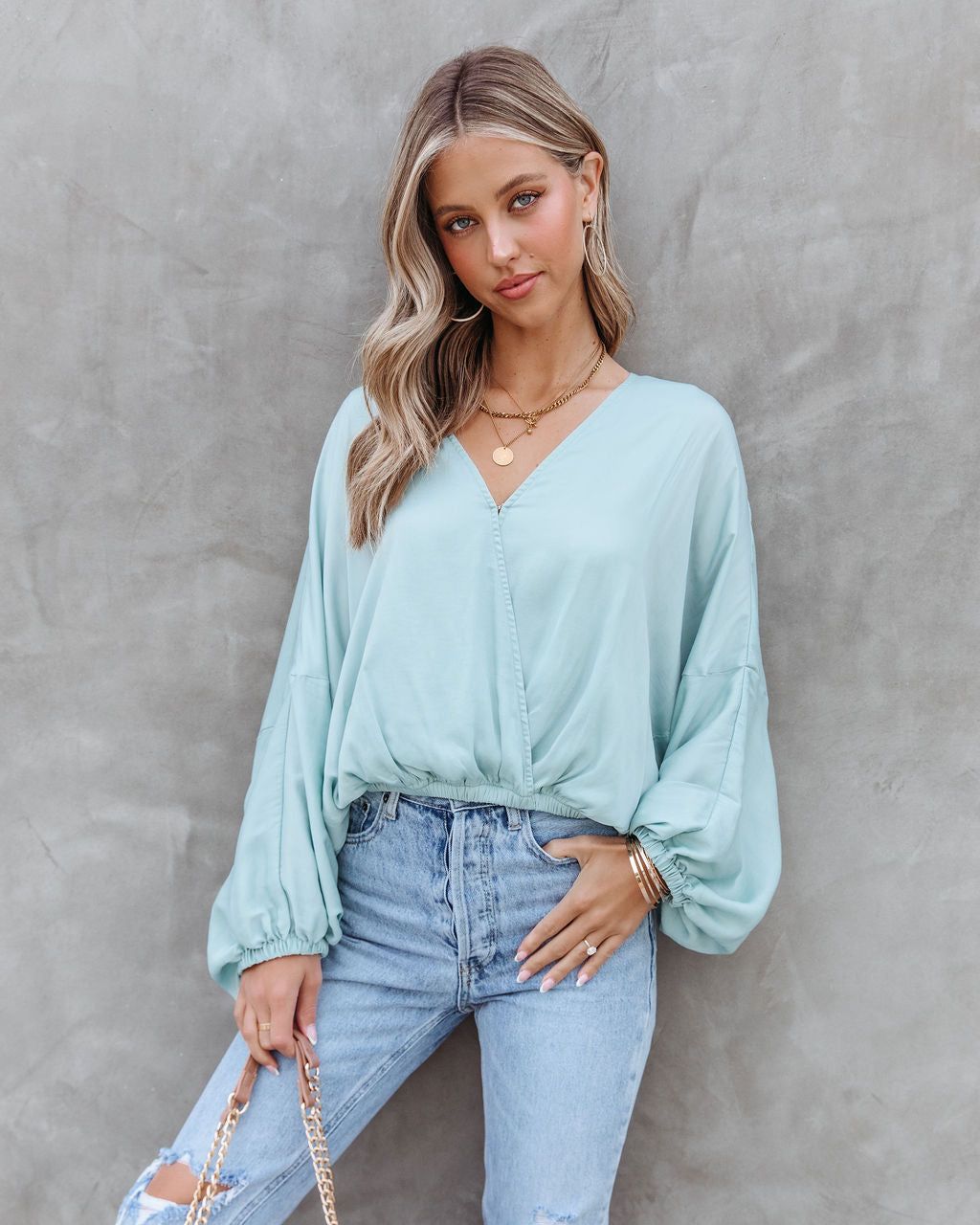 Sadaf Drape Top sold by Vici