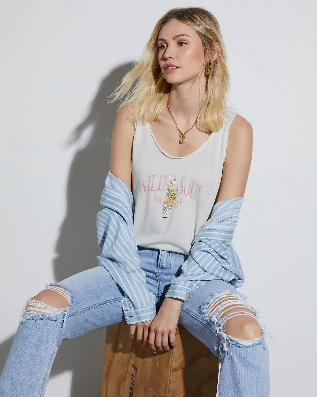 Wild Soul Graphic Tank Top sold by Vici