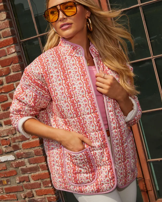 Lily Printed Zip Jacket sold by Vici