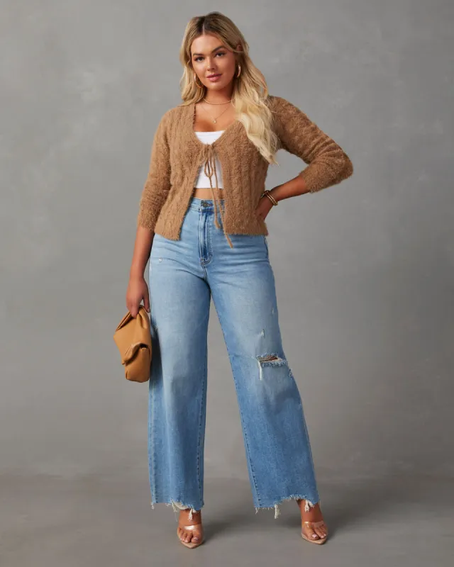 Levitt Tie Front Cardigan sold by Vici