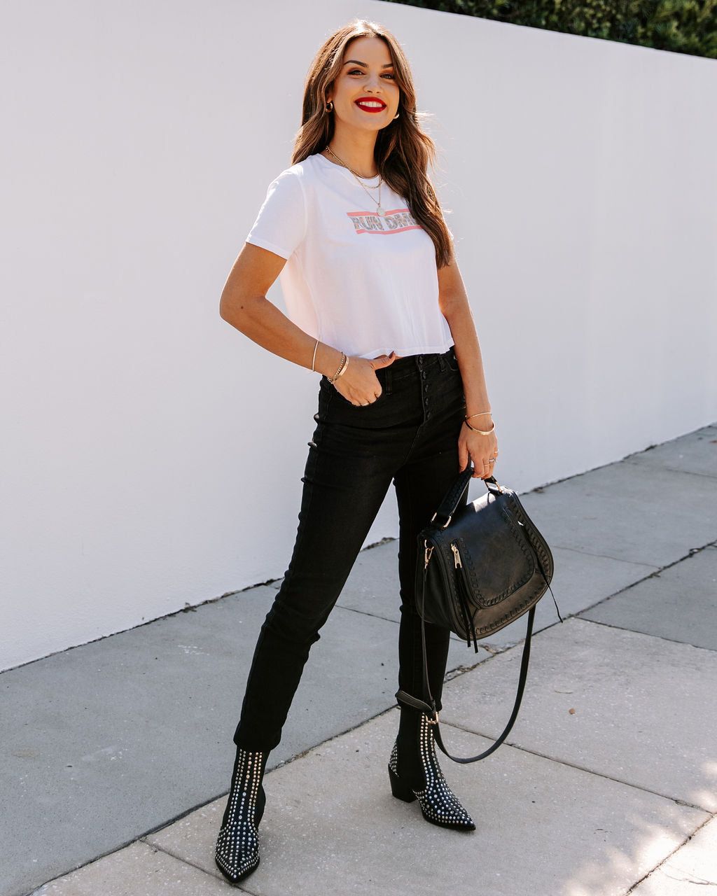 Cropped Run DMC Cotton Tee - FINAL SALE sold by Vici product image thumbnail 8