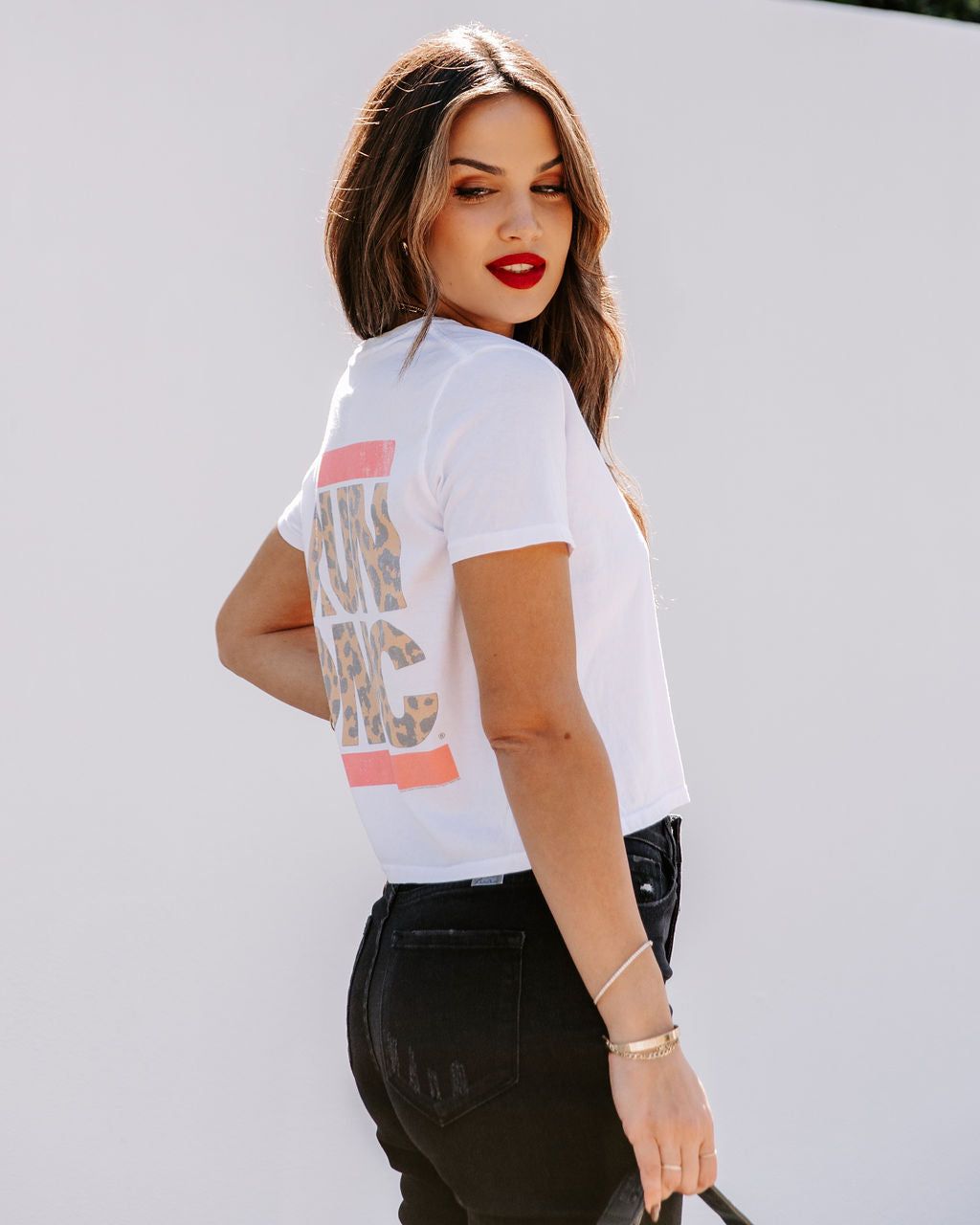 Cropped Run DMC Cotton Tee - FINAL SALE sold by Vici product image thumbnail 5