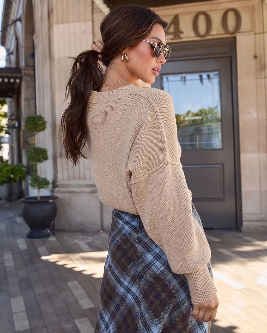 Elouise Cropped Crewneck Sweater sold by Vici product image thumbnail 4