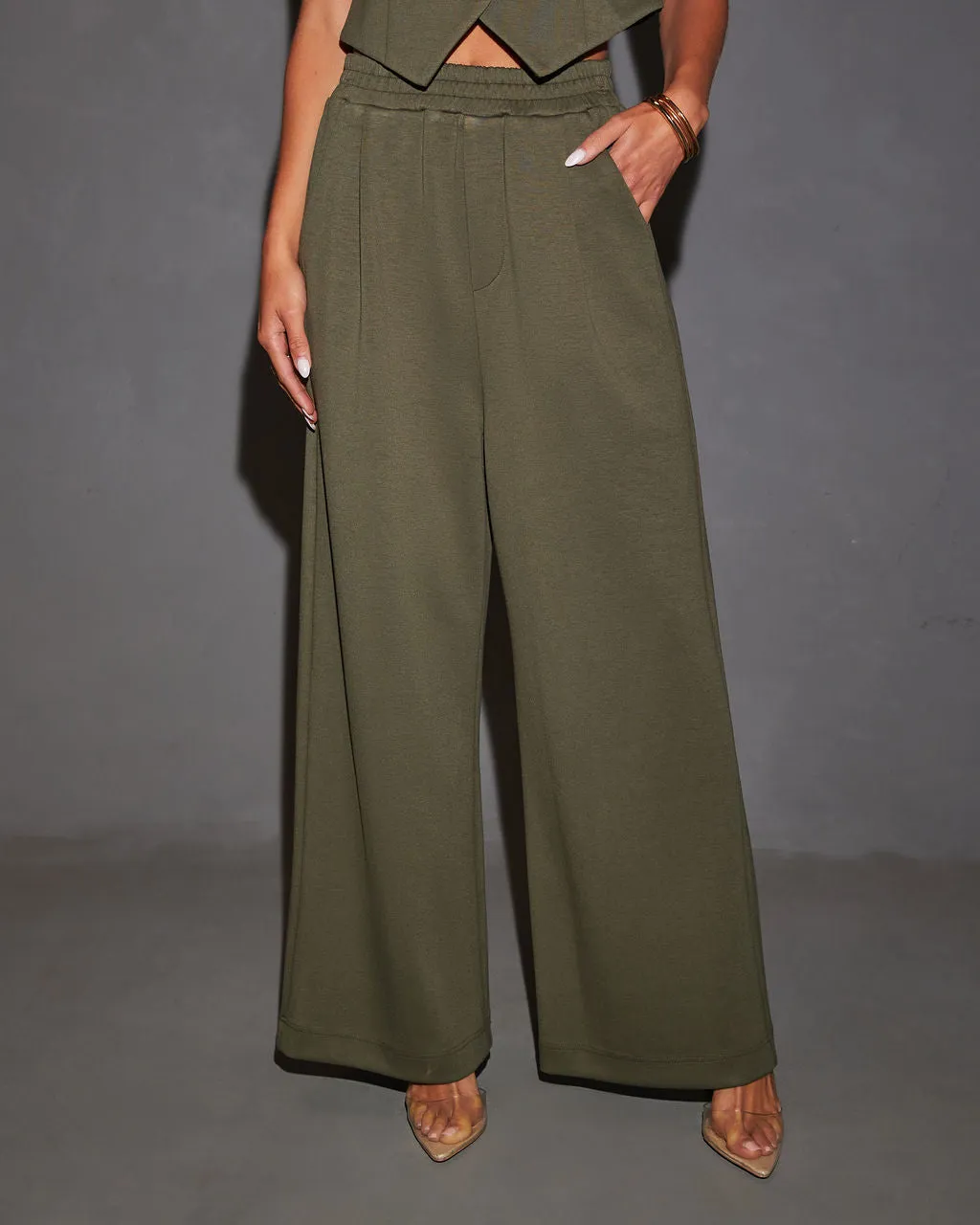 Sage High Rise Trouser Pants sold by Vici