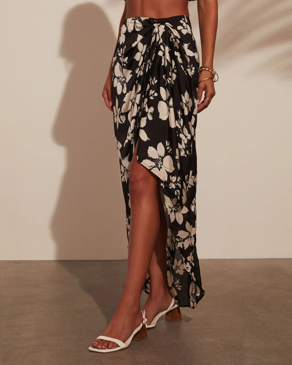 Paola Printed Wrap Midi Skirt sold by Vici product image thumbnail 3
