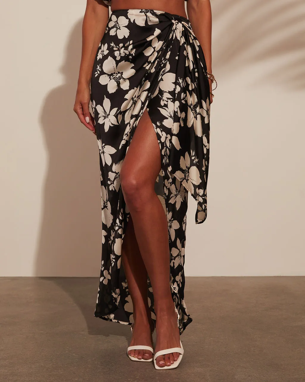 Paola Printed Wrap Midi Skirt sold by Vici product image thumbnail 2
