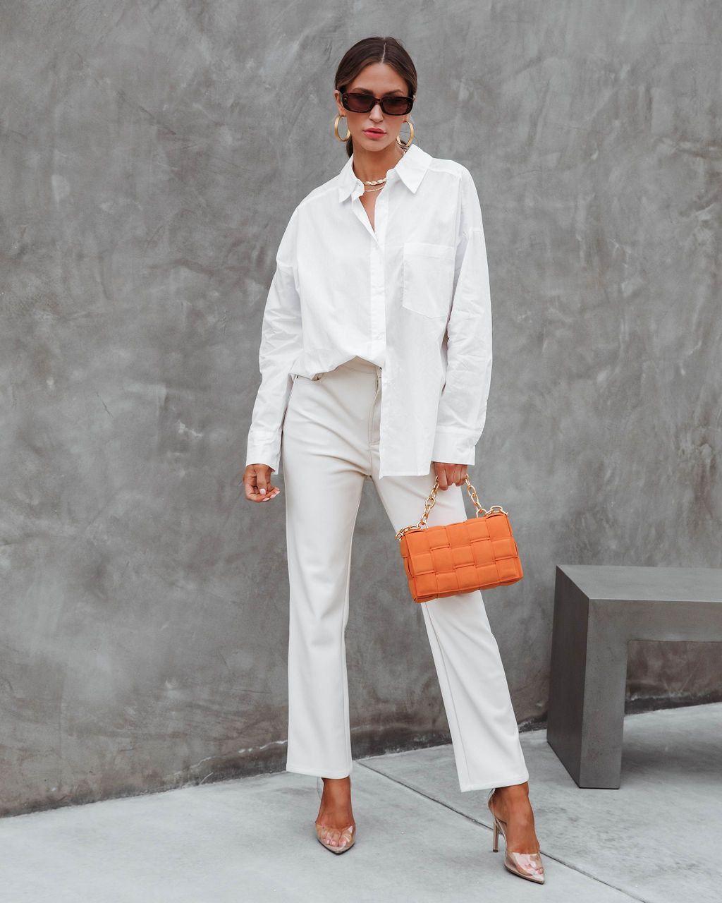 East Coast Cool Relaxed Cotton Button Down Top sold by Vici product image thumbnail 3