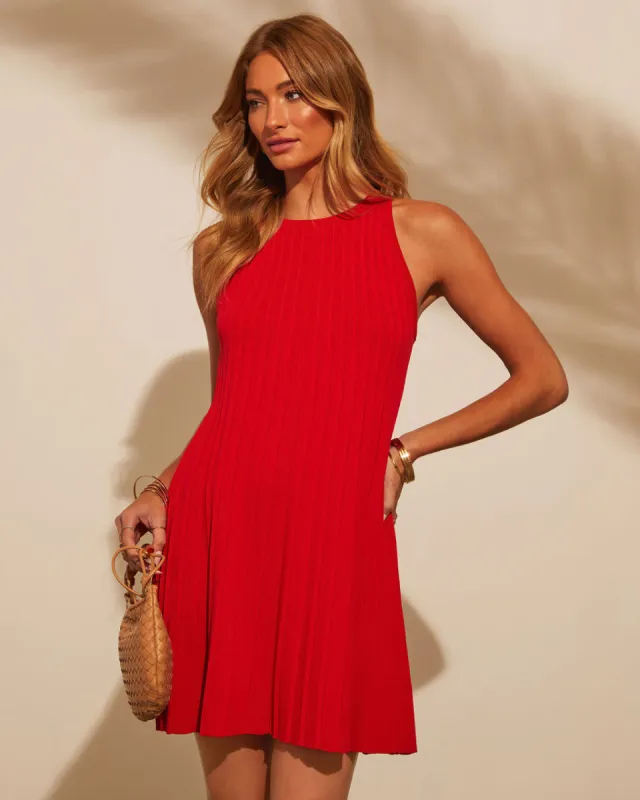 Laurie Sleeveless Pleated Mini Dress sold by Vici