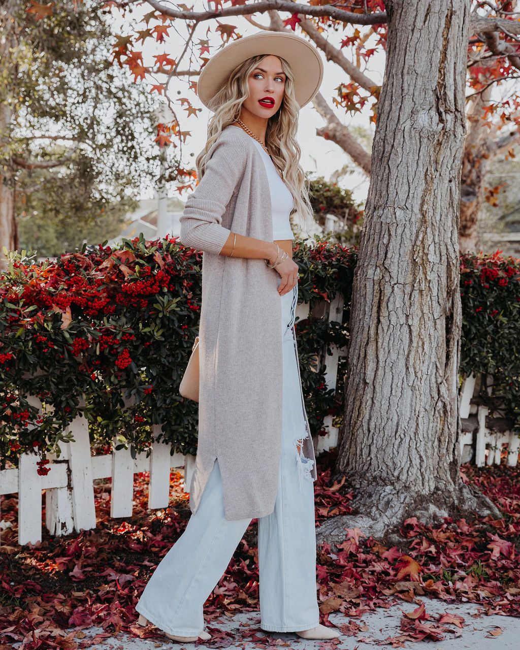 Erie Knit Duster Cardigan - Taupe - FINAL SALE sold by Vici product image thumbnail 6