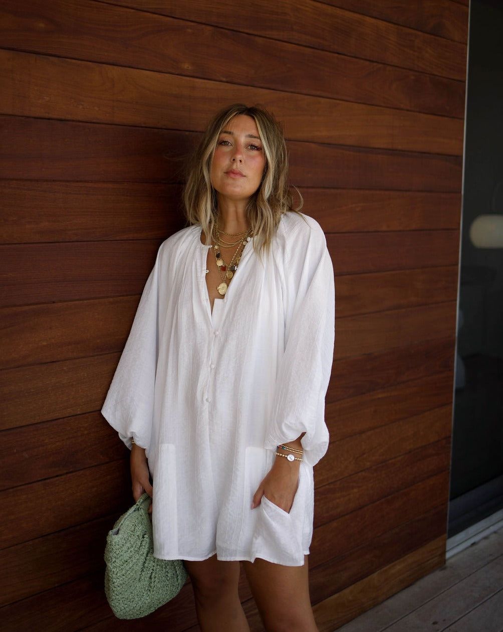 After Sun Pocketed Romper - Off White - SALE sold by Vici product image thumbnail 6