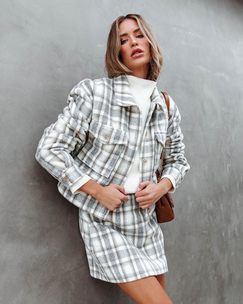 All On Me Plaid Mini Skirt sold by Vici product image thumbnail 5