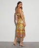 Sofia Tropical Print Wrap Midi Dress sold by Vici