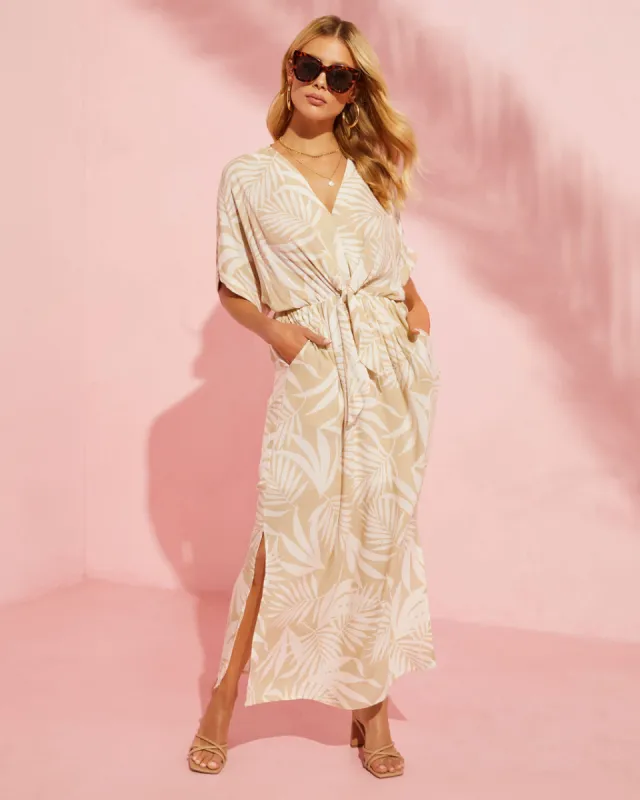 Sand And Sea Wrap Midi Dress sold by Vici