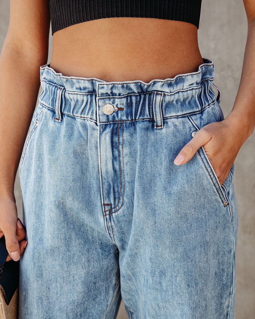 Sonnet Denim Paper Bag Pants - FINAL SALE sold by Vici product image thumbnail 2