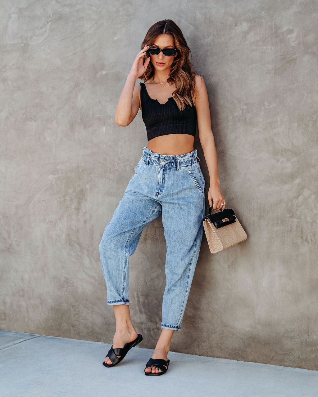 Sonnet Denim Paper Bag Pants - FINAL SALE sold by Vici product image thumbnail 6
