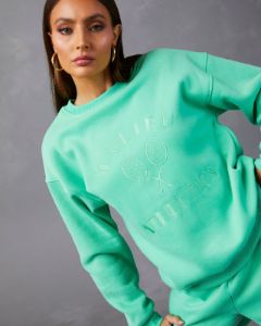 Malibu Athletics Crew Neck Pullover - Green - SALE sold by Vici
