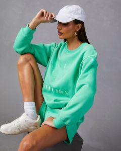 Malibu Athletics Crew Neck Pullover - Green - SALE sold by Vici