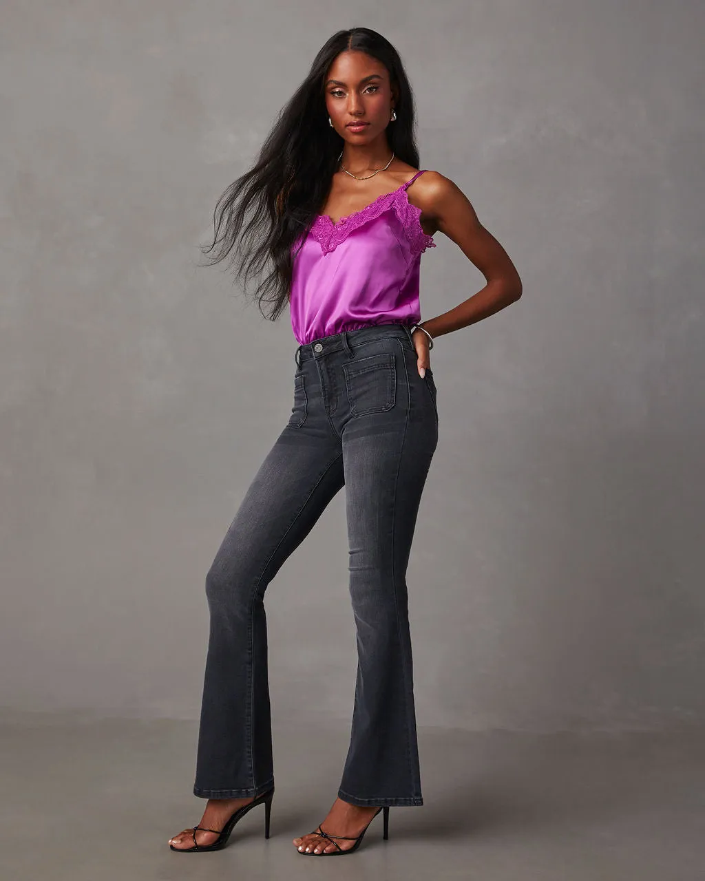 Caldwell Satin Lace V-Neck Bodysuit sold by Vici product image thumbnail 3