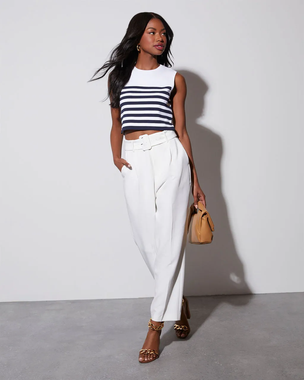 Antonia Striped Crop Tank sold by Vici product image thumbnail 3