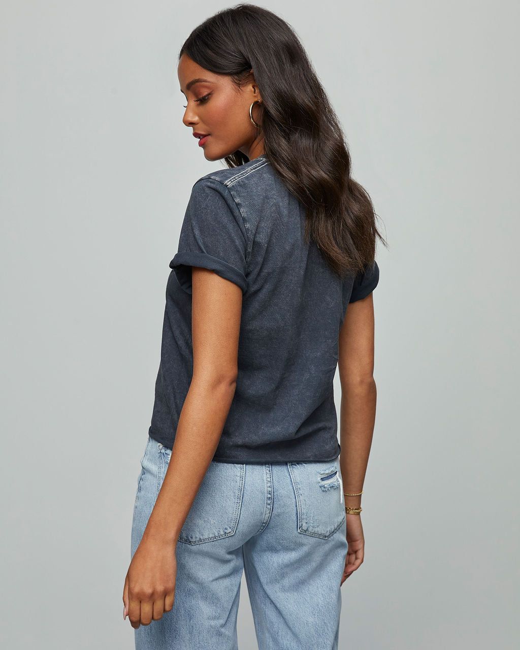 ACDC Embroidered Tee - Charcoal - SALE sold by Vici product image thumbnail 2