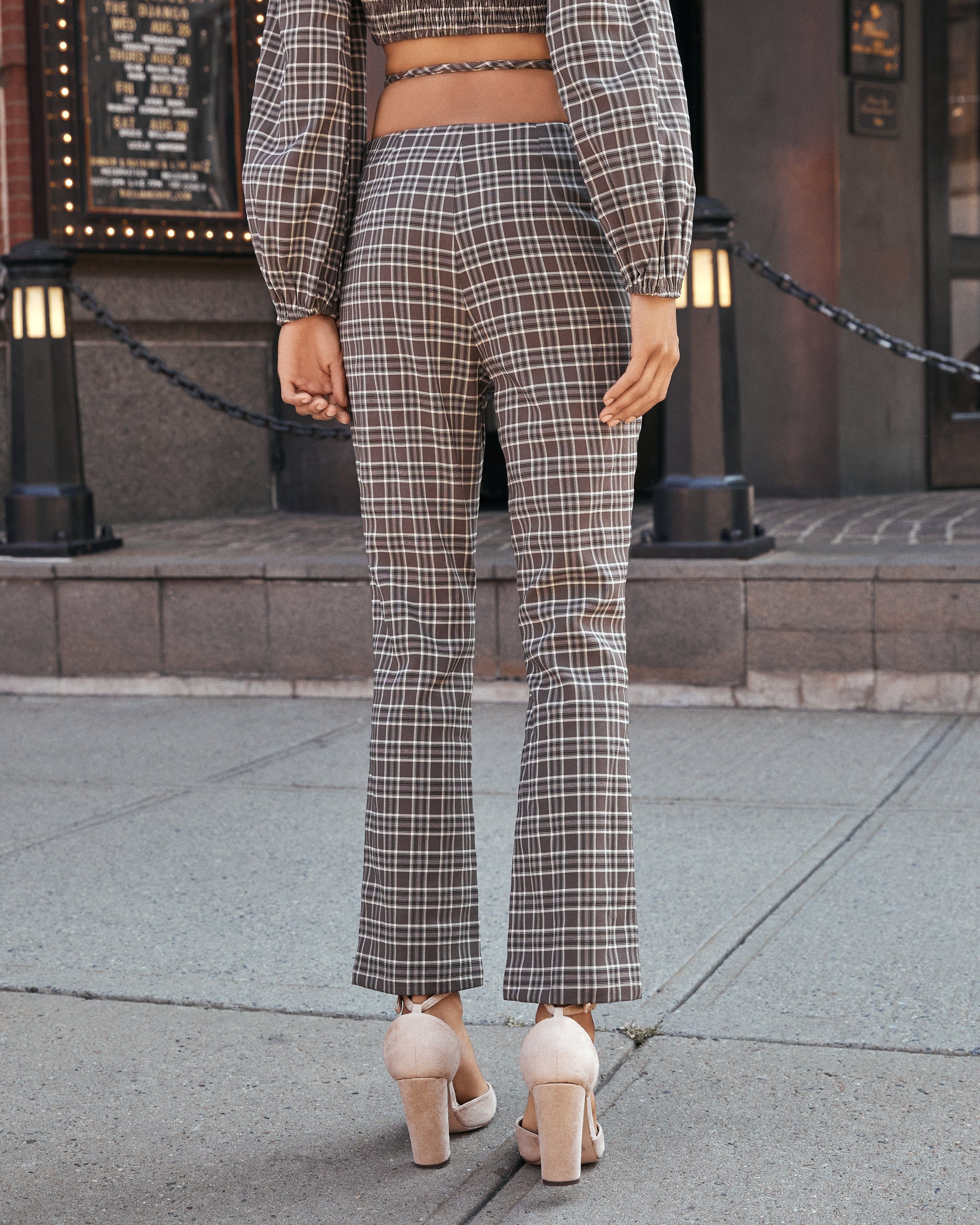 Chambers Plaid High Rise Trousers sold by Vici product image thumbnail 2
