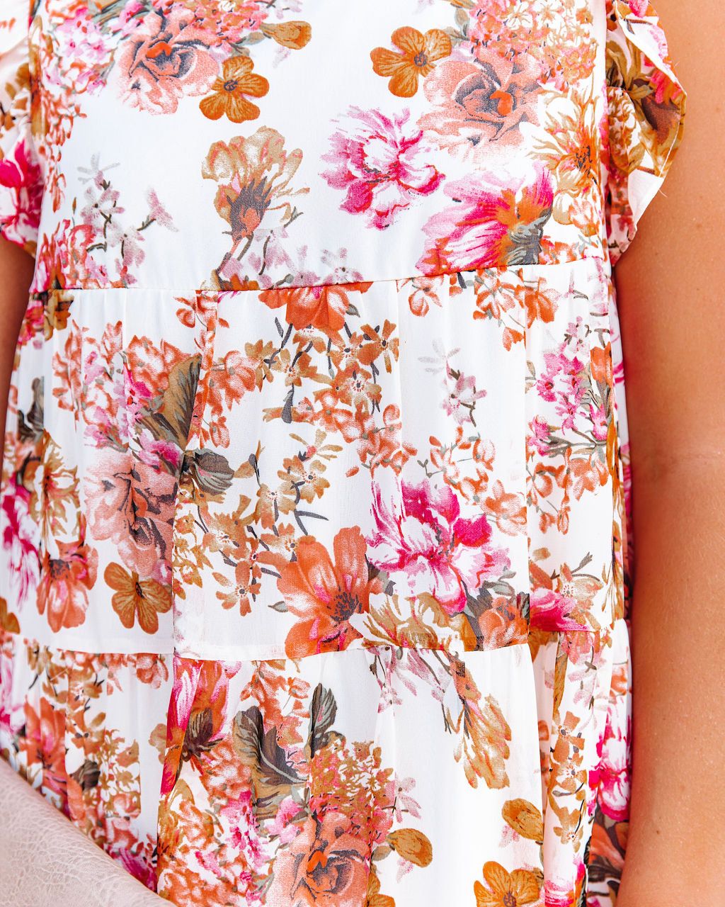 Etta Pocketed Floral Tiered Babydoll Dress - SALE sold by Vici product image thumbnail 4