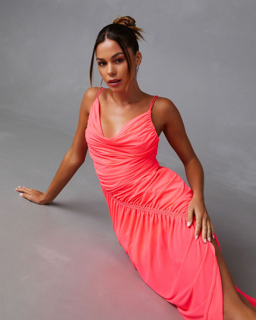 Cayenne Ruched Maxi Dress sold by Vici product image thumbnail 5