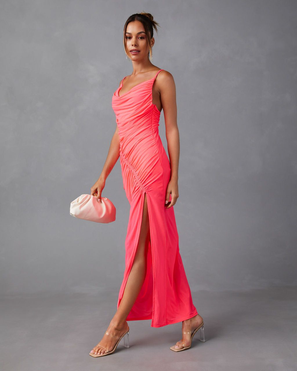 Cayenne Ruched Maxi Dress sold by Vici product image thumbnail 4