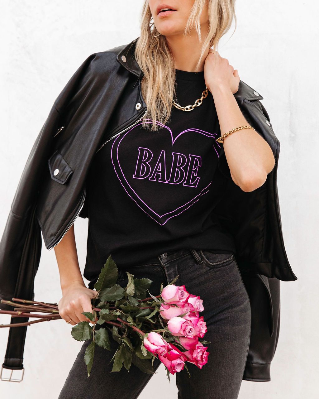 Babe For Life Cotton Tee - Black - FINAL SALE sold by Vici product image thumbnail 2