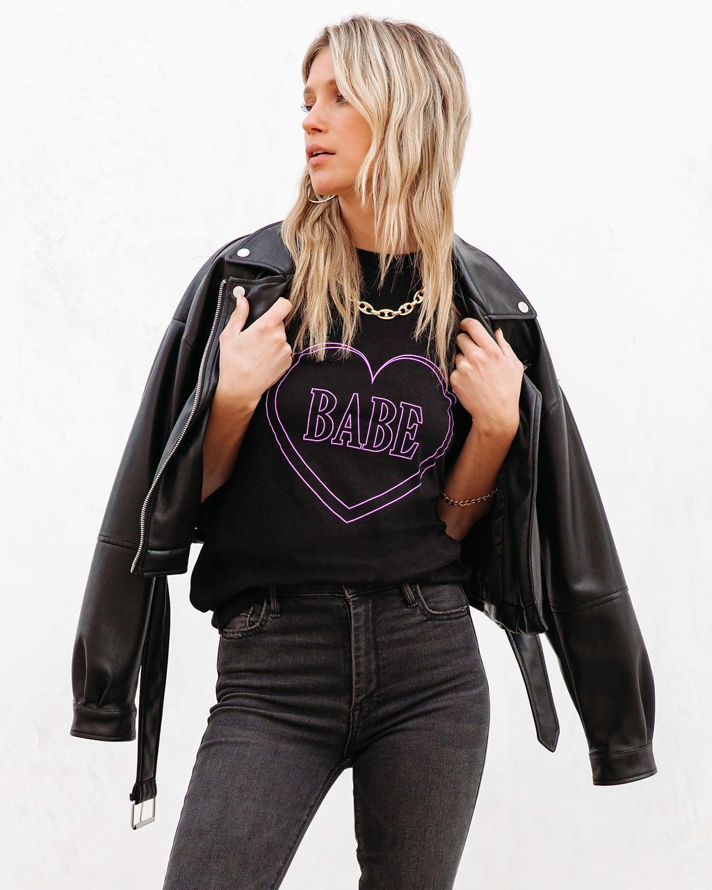 Babe For Life Cotton Tee - Black - FINAL SALE sold by Vici product image thumbnail 6