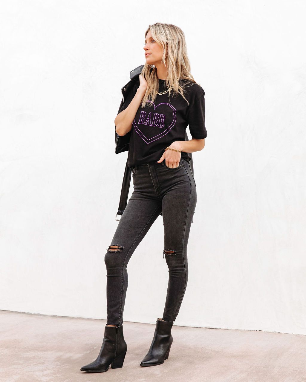 Babe For Life Cotton Tee - Black - FINAL SALE sold by Vici product image thumbnail 4