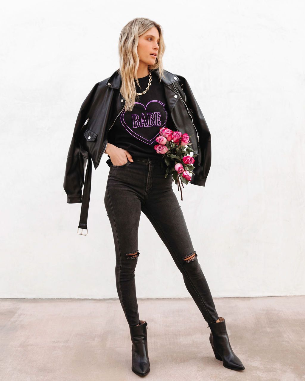 Babe For Life Cotton Tee - Black - FINAL SALE sold by Vici product image thumbnail 3