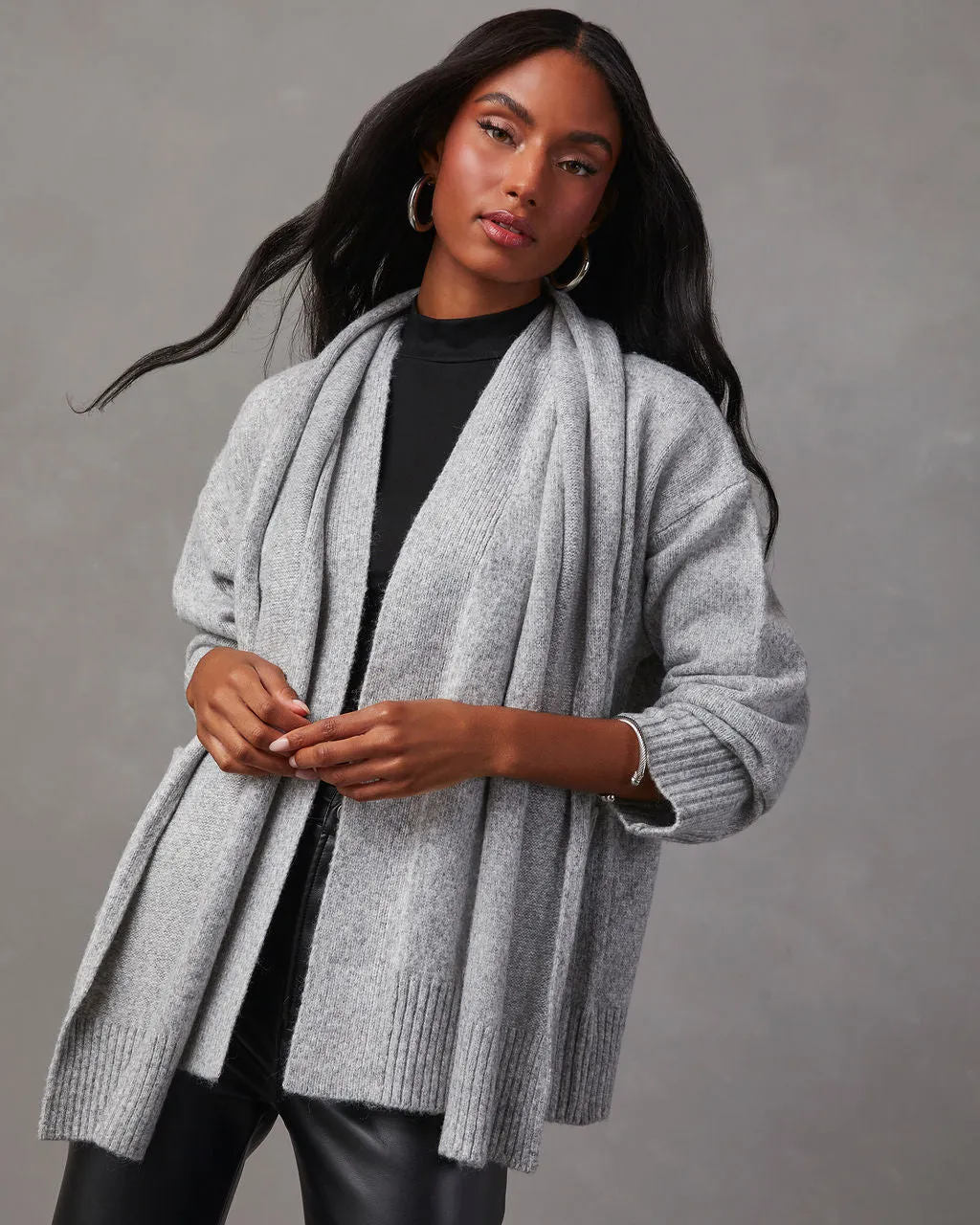 Jarvais Scarf Cardigan sold by Vici