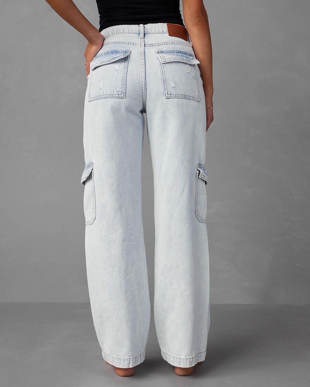 River High Waisted Cargo Jeans sold by Vici product image thumbnail 2