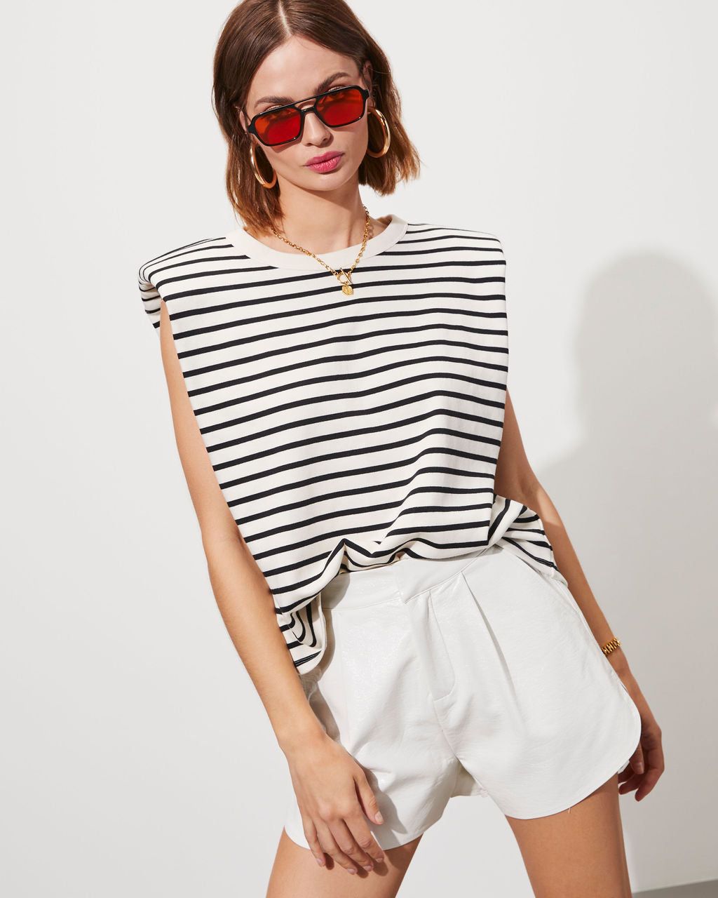 Motion Cotton Padded Muscle Tee sold by Vici product image thumbnail 3