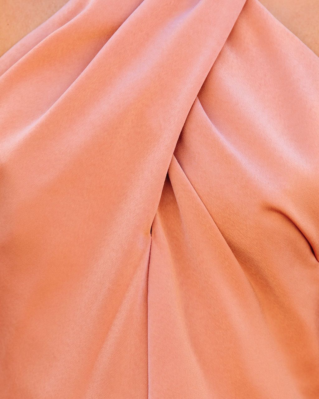 Melody Satin Halter Mini Dress - Salmon - FINAL SALE sold by Vici product image thumbnail 4