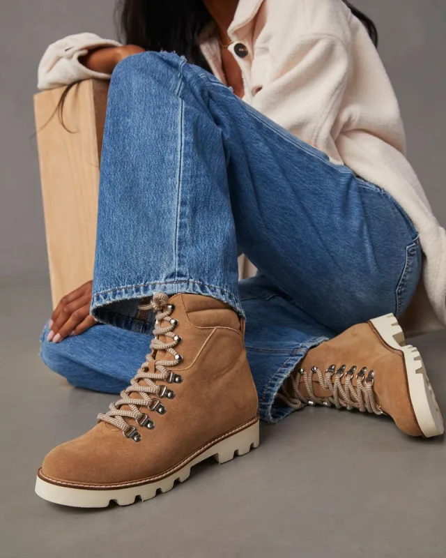 Arlene Faux Suede Lace Up Boot sold by Vici