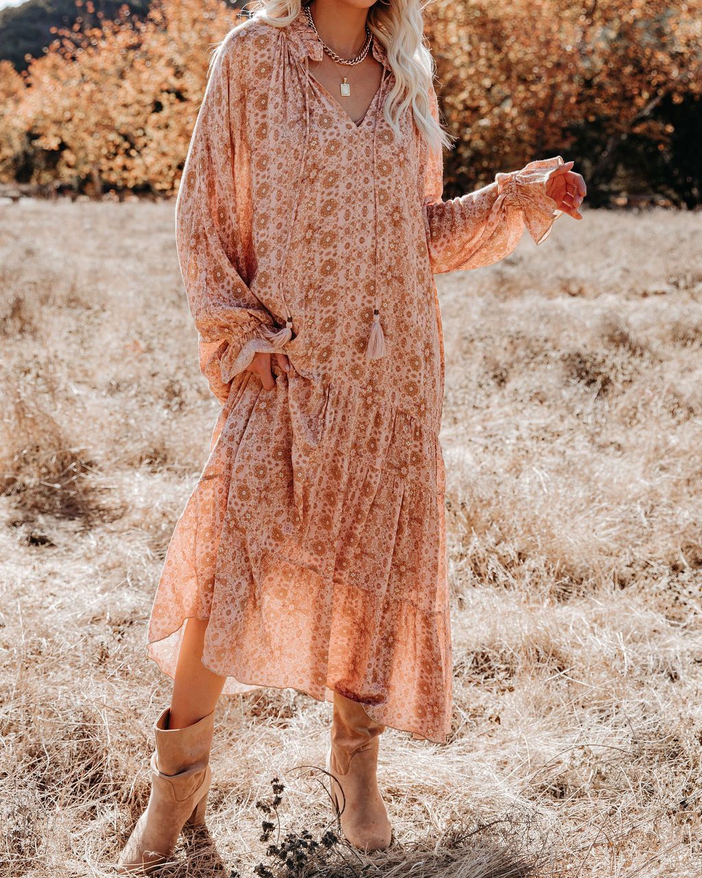 True Story Tiered Boho Maxi Dress - FINAL SALE sold by Vici product image thumbnail 10