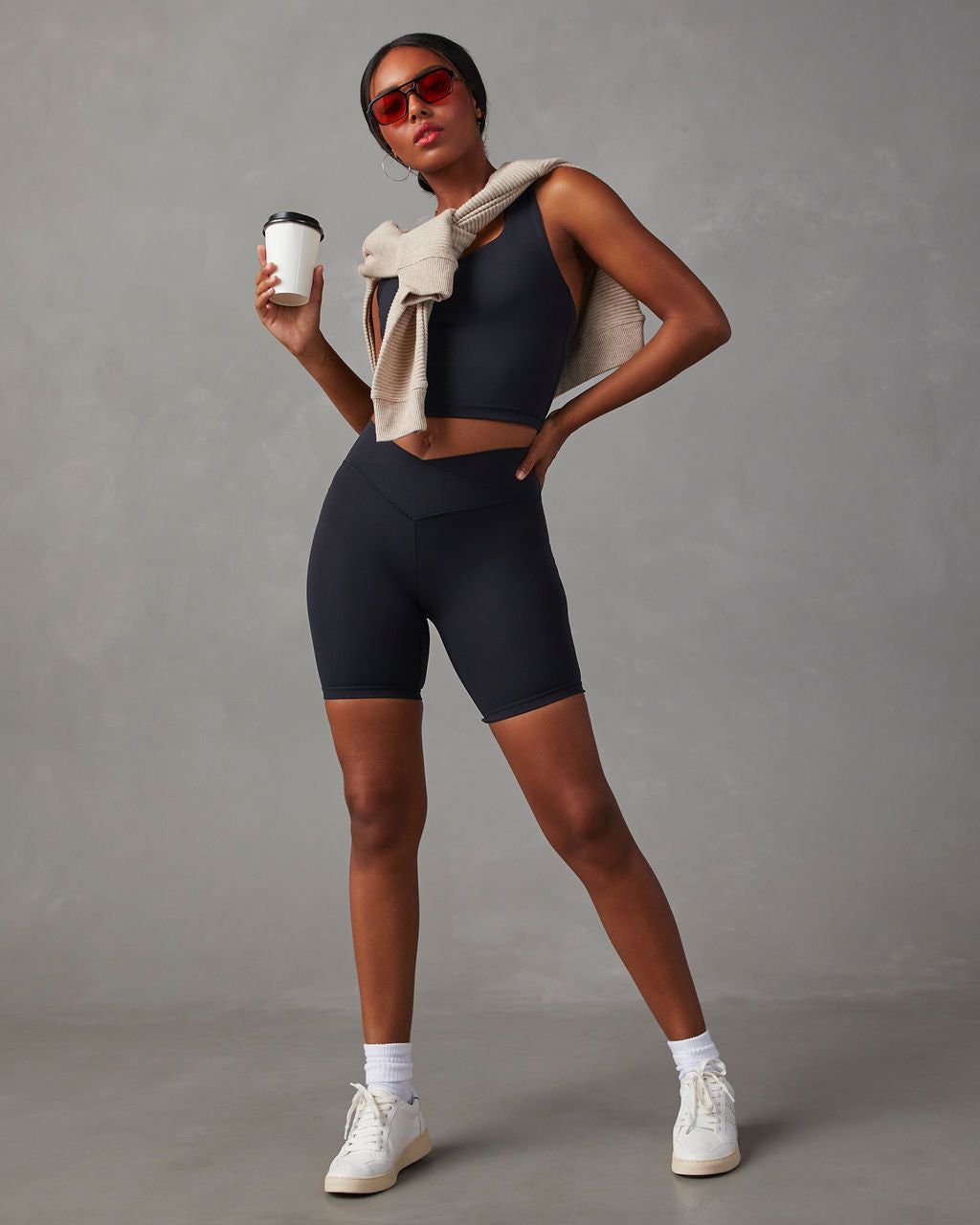 Advantage Crossover Biker Short - Black - SALE sold by Vici