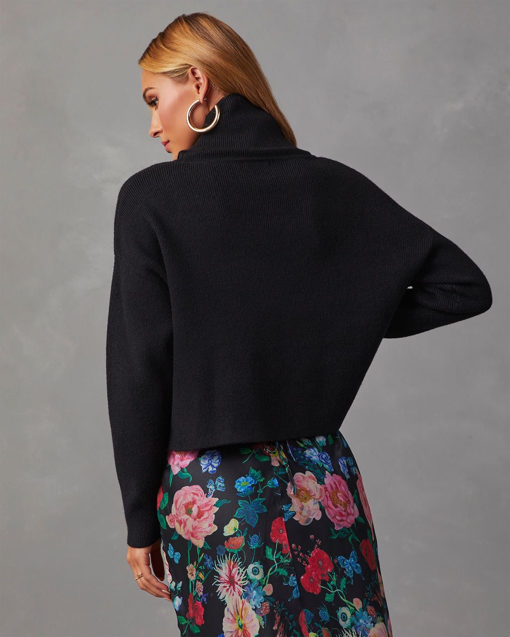 Latte Lover Turtleneck Knit Sweater - Black sold by Vici product image thumbnail 4